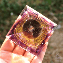 Load image into Gallery viewer, Orgonite Smoky  Sphere Energy Generator Pyramid
