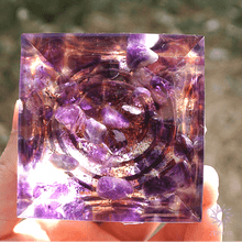 Load image into Gallery viewer, Orgonite Smoky  Sphere Energy Generator Pyramid
