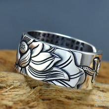 Load image into Gallery viewer, Buddhist Heart Sutra Silver Ring
