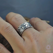 Load image into Gallery viewer, Buddhist Heart Sutra Silver Ring
